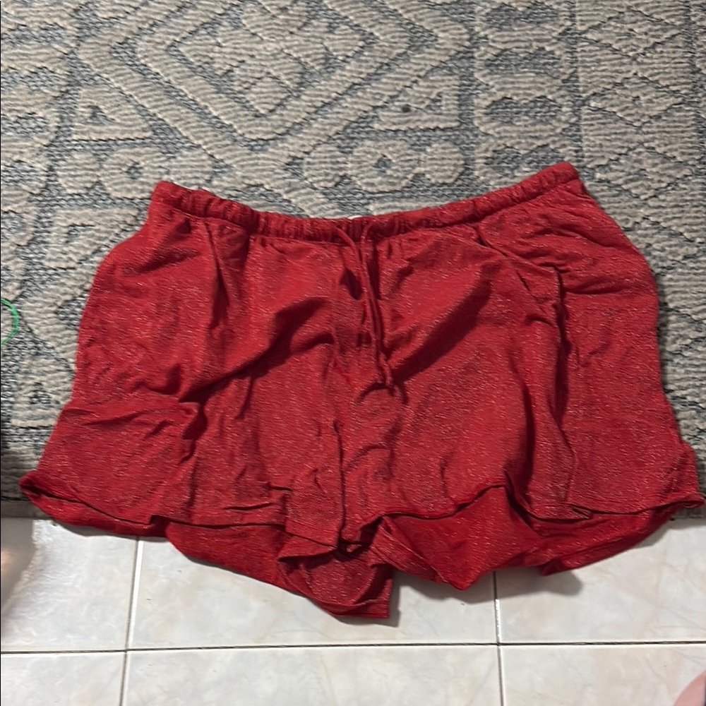 Colsie Red Athletic Shorts Lightweight Drawstring